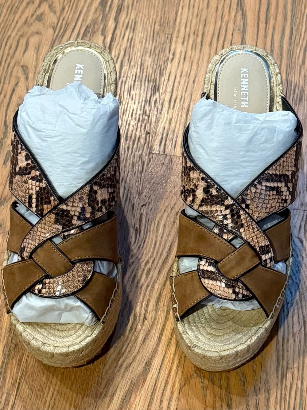 Kenneth Cole Olivia Swirl Mule Wedge Sandals